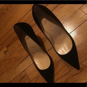 Black Suede Christian Louboutin Pumps
